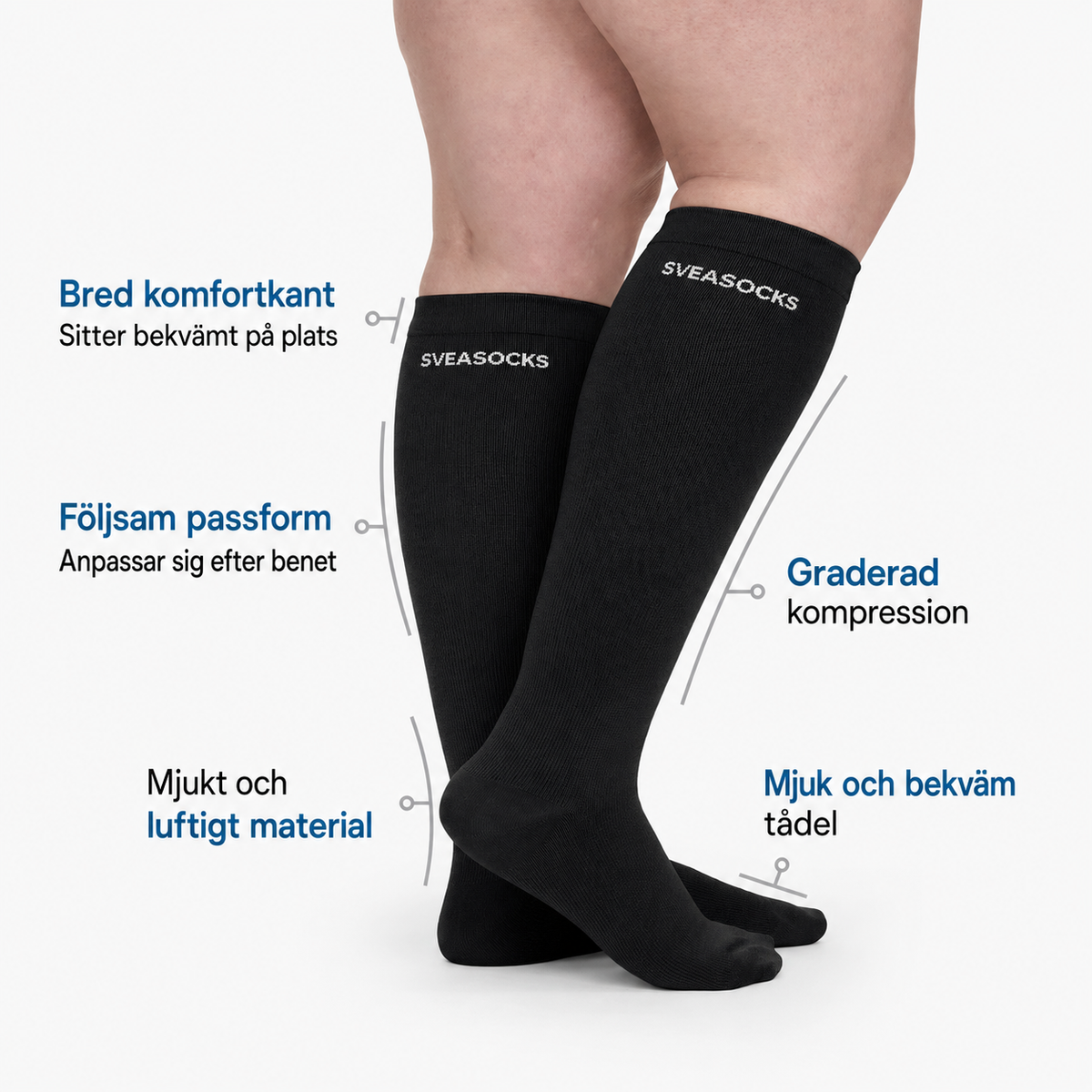 SVEASOCKS Kompressionsstrumpor 3-Pack | Få 7 extra GRATIS