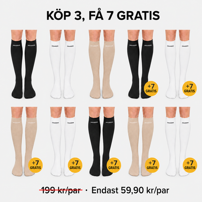 SVEASOCKS Kompressionsstrumpor 3-Pack | Få 7 extra GRATIS